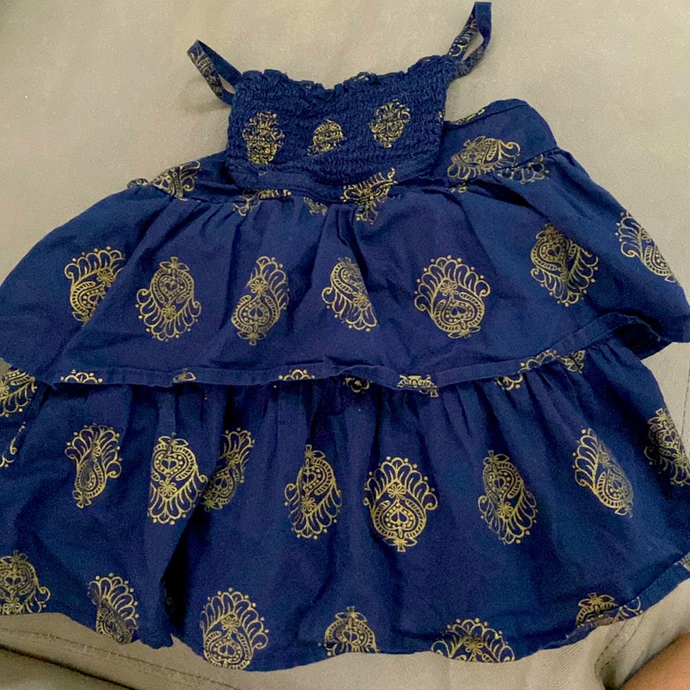 Carter’s navy blue with gold design 4T girls tank top